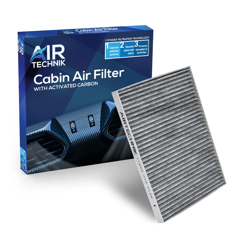 AirTechnik CF11663 Cabin Air Filter w/Activated Carbon | Fits Buick Enclave 08-17, Chevy Traverse 09-17, GMC Acadia 07-16, Acadia limited 17, Saturn Outlook 07-10 - 20958479 - Image 1